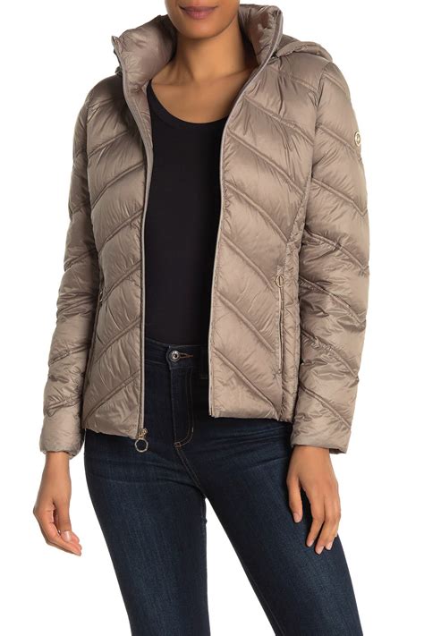 michael michael kors packable hooded storm puffer jacket|Michael Kors puffer jackets men's.